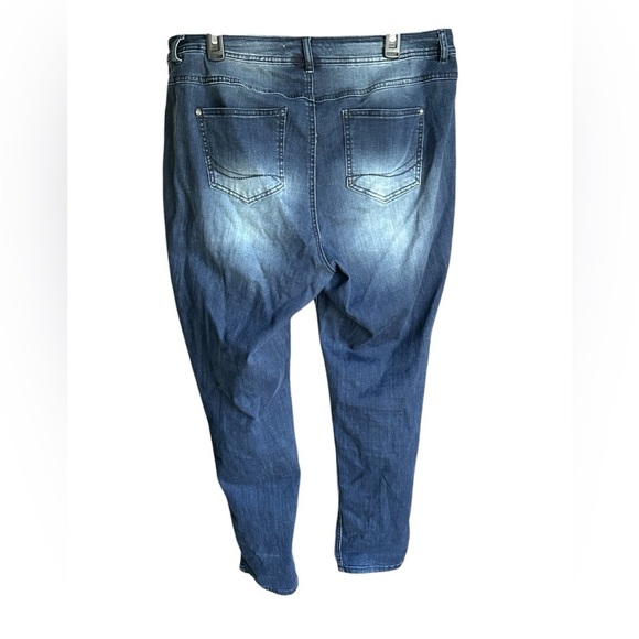 Cato Women's Plus Size Distressed Jeans - Picture 2 of 5